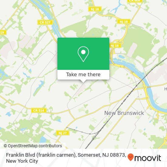 Franklin Blvd (franklin carmen), Somerset, NJ 08873 map