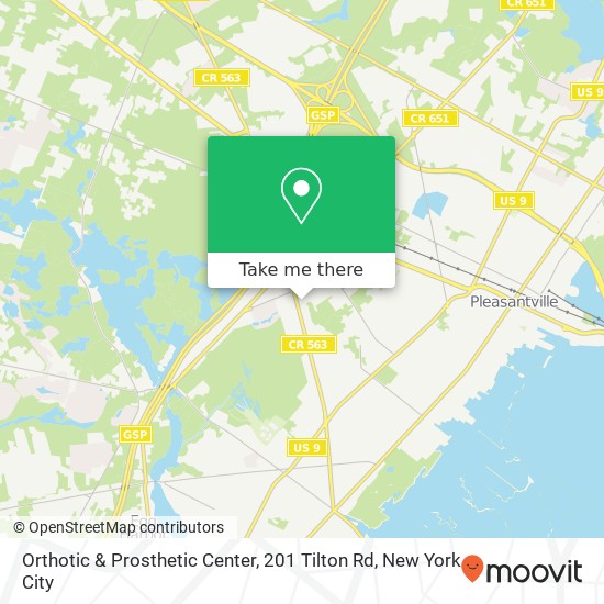 Mapa de Orthotic & Prosthetic Center, 201 Tilton Rd