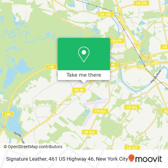 Mapa de Signature Leather, 461 US Highway 46