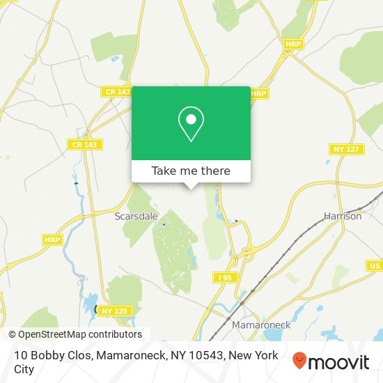 Mapa de 10 Bobby Clos, Mamaroneck, NY 10543