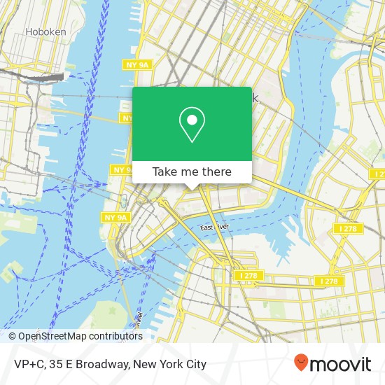Mapa de VP+C, 35 E Broadway