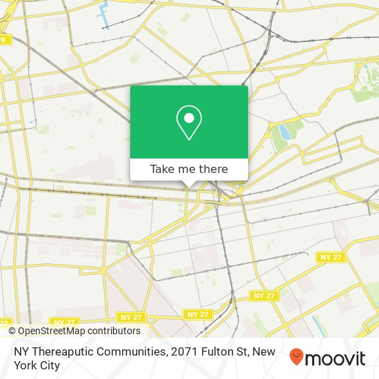 Mapa de NY Thereaputic Communities, 2071 Fulton St