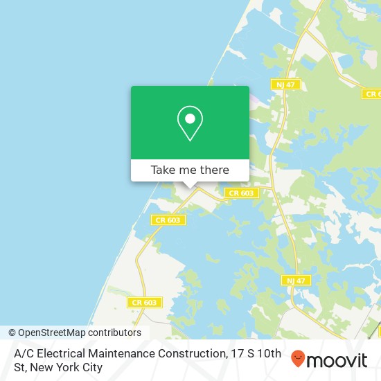 Mapa de A / C Electrical Maintenance Construction, 17 S 10th St
