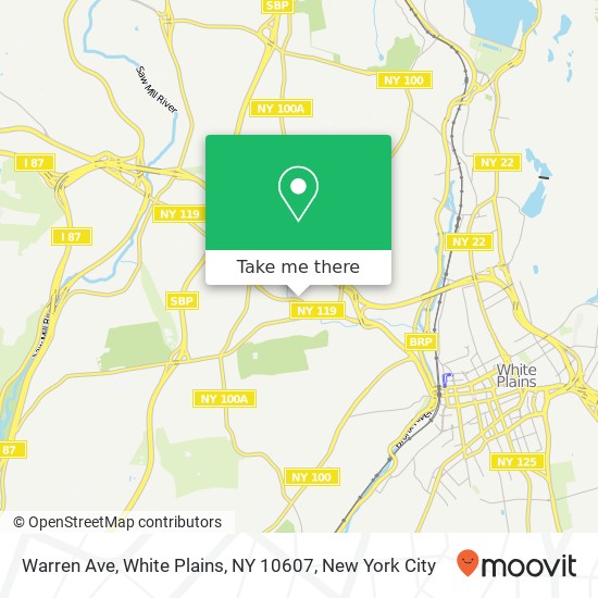 Warren Ave, White Plains, NY 10607 map