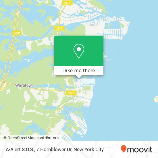 Mapa de A-Alert S.O.S., 7 Hornblower Dr