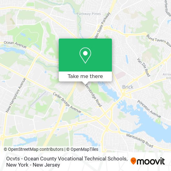 Ocvts - Ocean County Vocational Technical Schools map