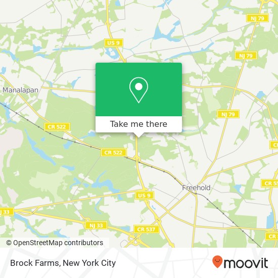 Brock Farms map