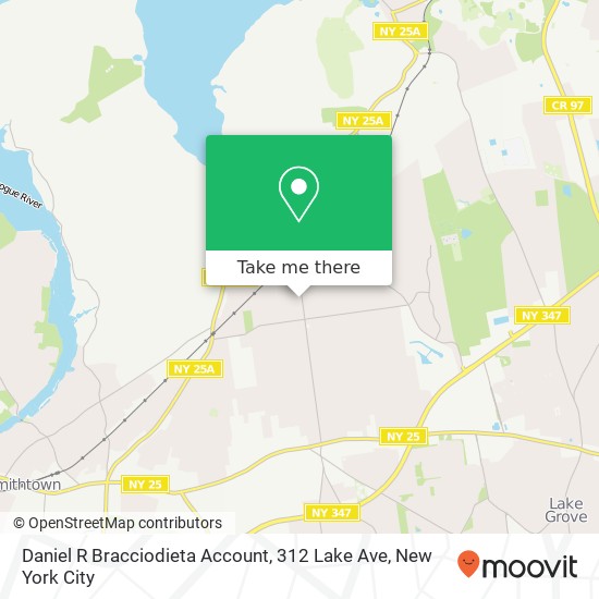 Mapa de Daniel R Bracciodieta Account, 312 Lake Ave