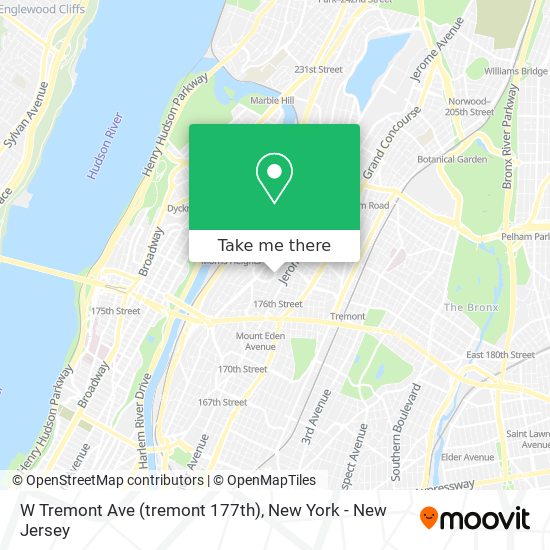 Mapa de W Tremont Ave (tremont 177th)