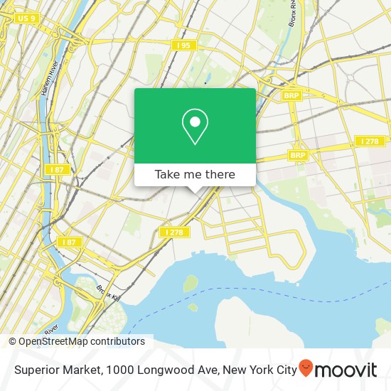 Mapa de Superior Market, 1000 Longwood Ave