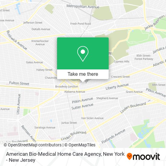 Mapa de American Bio-Medical Home Care Agency