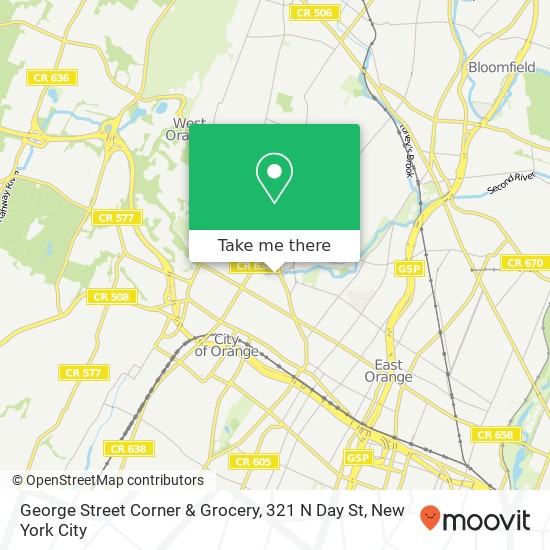 Mapa de George Street Corner & Grocery, 321 N Day St