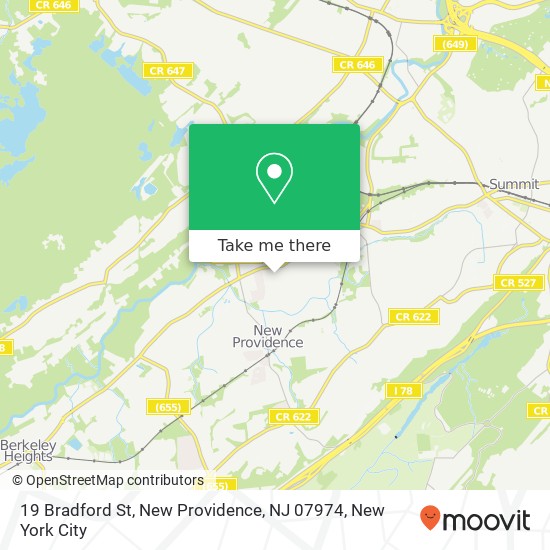 19 Bradford St, New Providence, NJ 07974 map