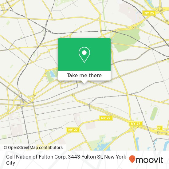 Cell Nation of Fulton Corp, 3443 Fulton St map