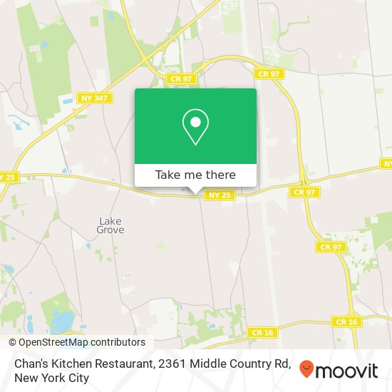 Mapa de Chan's Kitchen Restaurant, 2361 Middle Country Rd