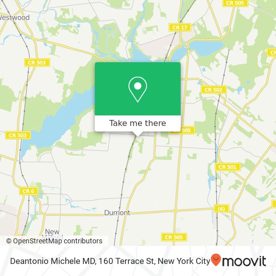 Deantonio Michele MD, 160 Terrace St map