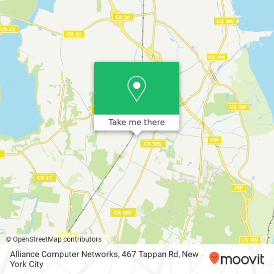 Mapa de Alliance Computer Networks, 467 Tappan Rd