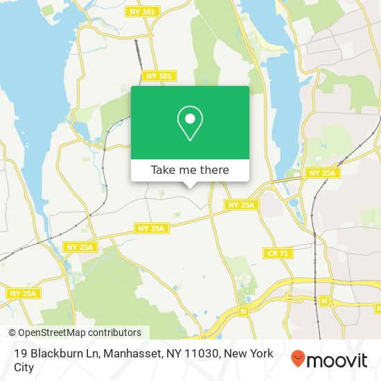 Mapa de 19 Blackburn Ln, Manhasset, NY 11030