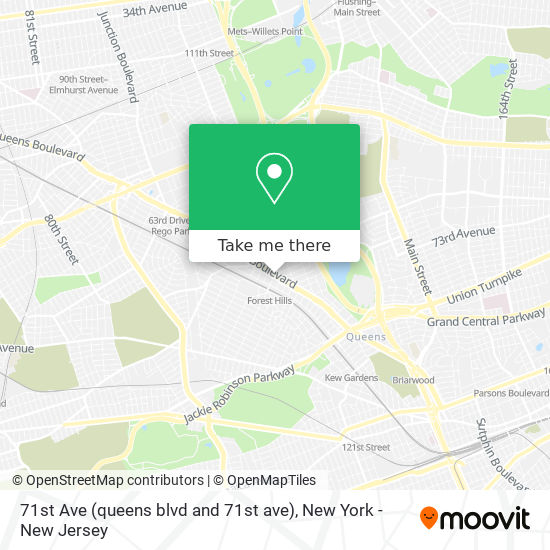 Mapa de 71st Ave (queens blvd and 71st ave)