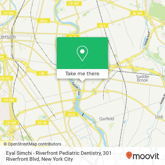 Mapa de Eyal Simchi - Riverfront Pediatric Dentistry, 301 Riverfront Blvd