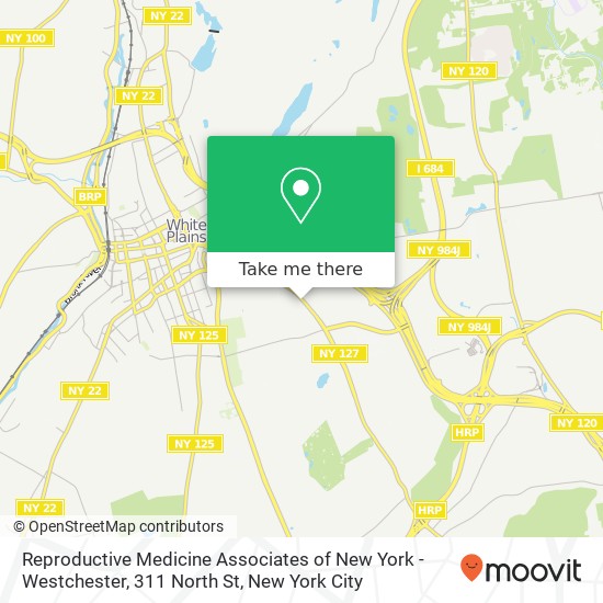 Mapa de Reproductive Medicine Associates of New York - Westchester, 311 North St