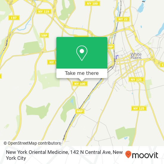 Mapa de New York Oriental Medicine, 142 N Central Ave
