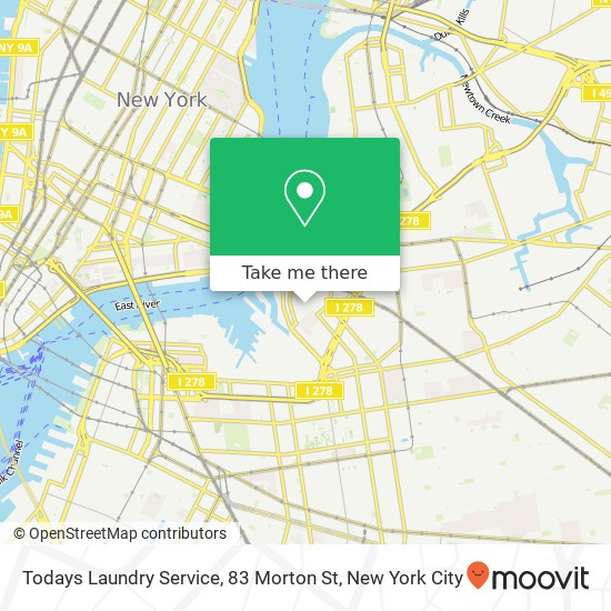 Mapa de Todays Laundry Service, 83 Morton St