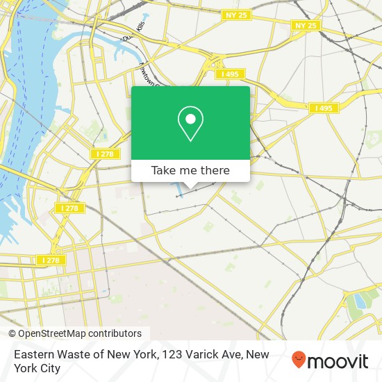 Mapa de Eastern Waste of New York, 123 Varick Ave