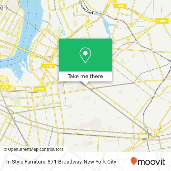 Mapa de In Style Furniture, 871 Broadway