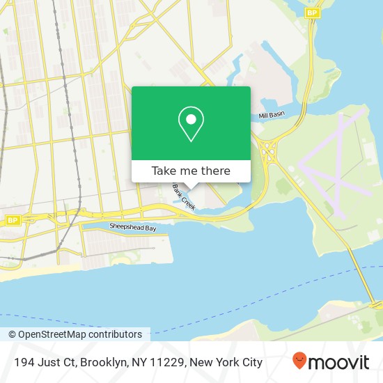 Mapa de 194 Just Ct, Brooklyn, NY 11229