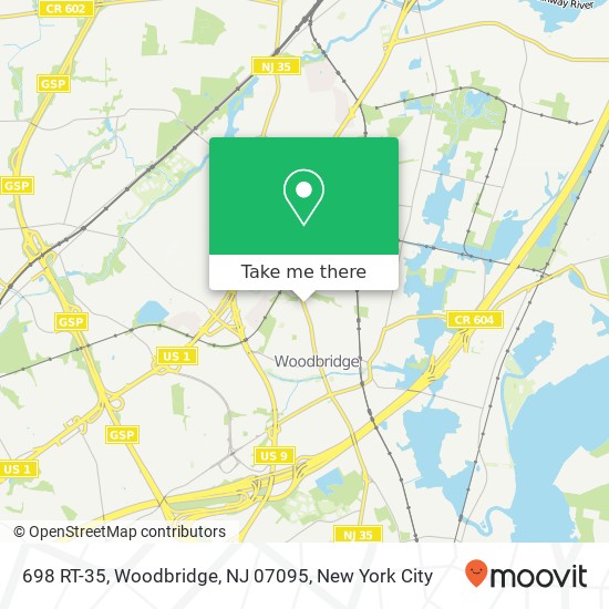 Mapa de 698 RT-35, Woodbridge, NJ 07095