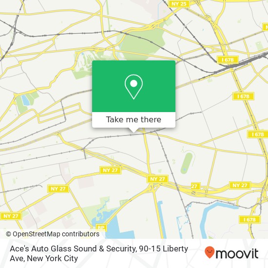 Mapa de Ace's Auto Glass Sound & Security, 90-15 Liberty Ave