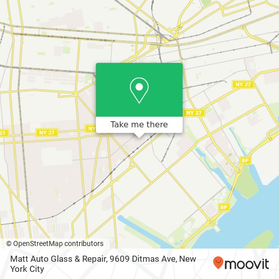 Matt Auto Glass & Repair, 9609 Ditmas Ave map