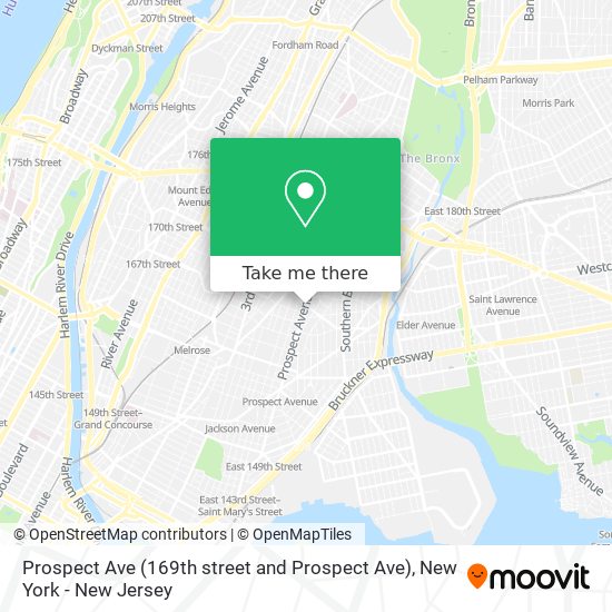 Prospect Ave (169th street and Prospect Ave) map