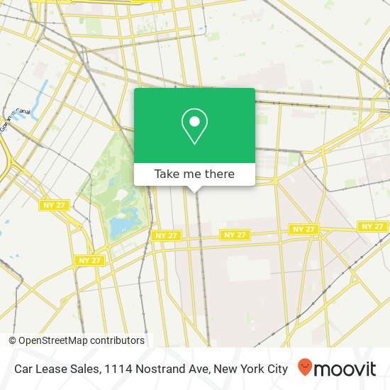 Mapa de Car Lease Sales, 1114 Nostrand Ave