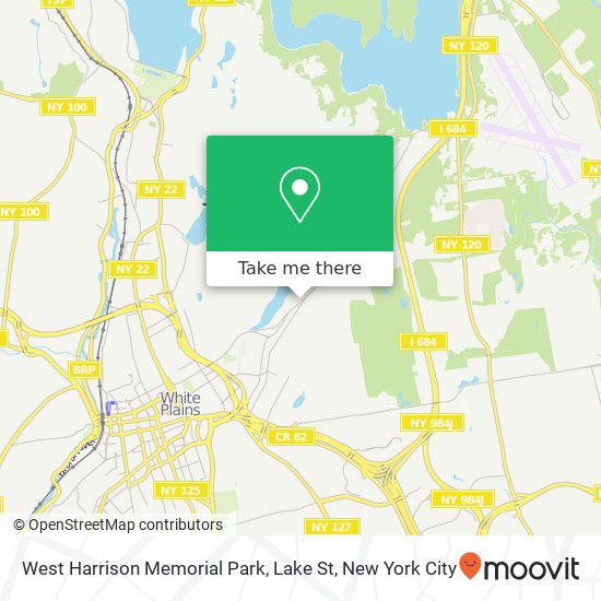 West Harrison Memorial Park, Lake St map