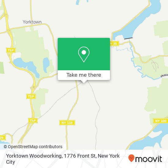 Mapa de Yorktown Woodworking, 1776 Front St