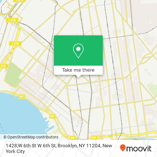 1428,W 6th St W 6th St, Brooklyn, NY 11204 map