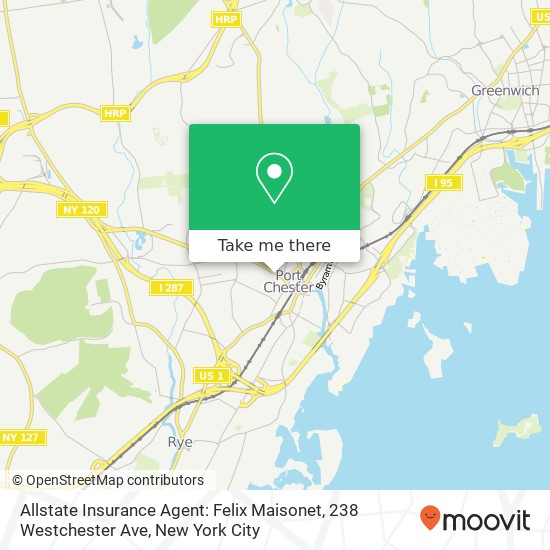 Mapa de Allstate Insurance Agent: Felix Maisonet, 238 Westchester Ave