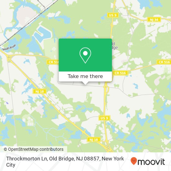 Throckmorton Ln, Old Bridge, NJ 08857 map