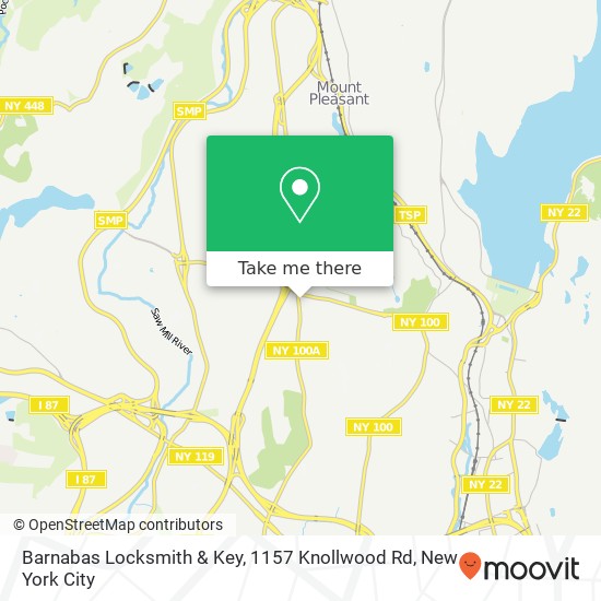 Mapa de Barnabas Locksmith & Key, 1157 Knollwood Rd