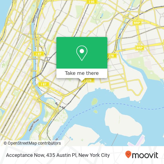 Mapa de Acceptance Now, 435 Austin Pl