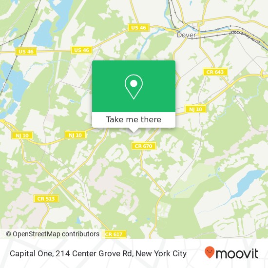 Mapa de Capital One, 214 Center Grove Rd