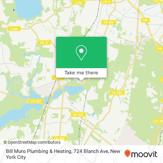 Mapa de Bill Muro Plumbing & Heating, 724 Blanch Ave