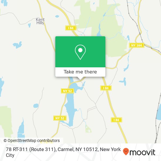 Mapa de 78 RT-311 (Route 311), Carmel, NY 10512