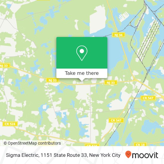 Mapa de Sigma Electric, 1151 State Route 33