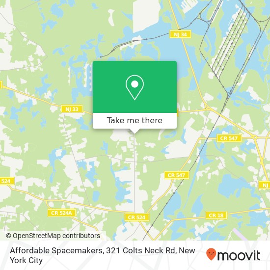 Mapa de Affordable Spacemakers, 321 Colts Neck Rd