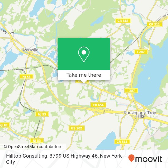 Mapa de Hilltop Consulting, 3799 US Highway 46