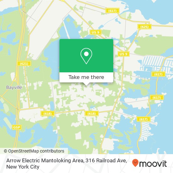Mapa de Arrow Electric Mantoloking Area, 316 Railroad Ave