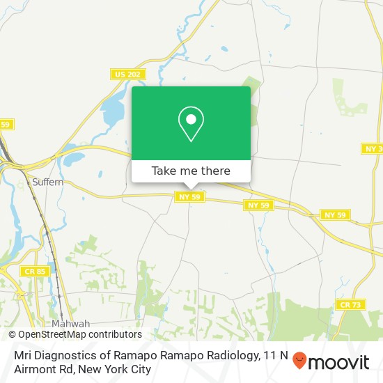Mri Diagnostics of Ramapo Ramapo Radiology, 11 N Airmont Rd map